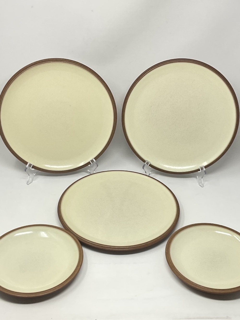 5 Denby Energy Cinnamon Stoneware Plates